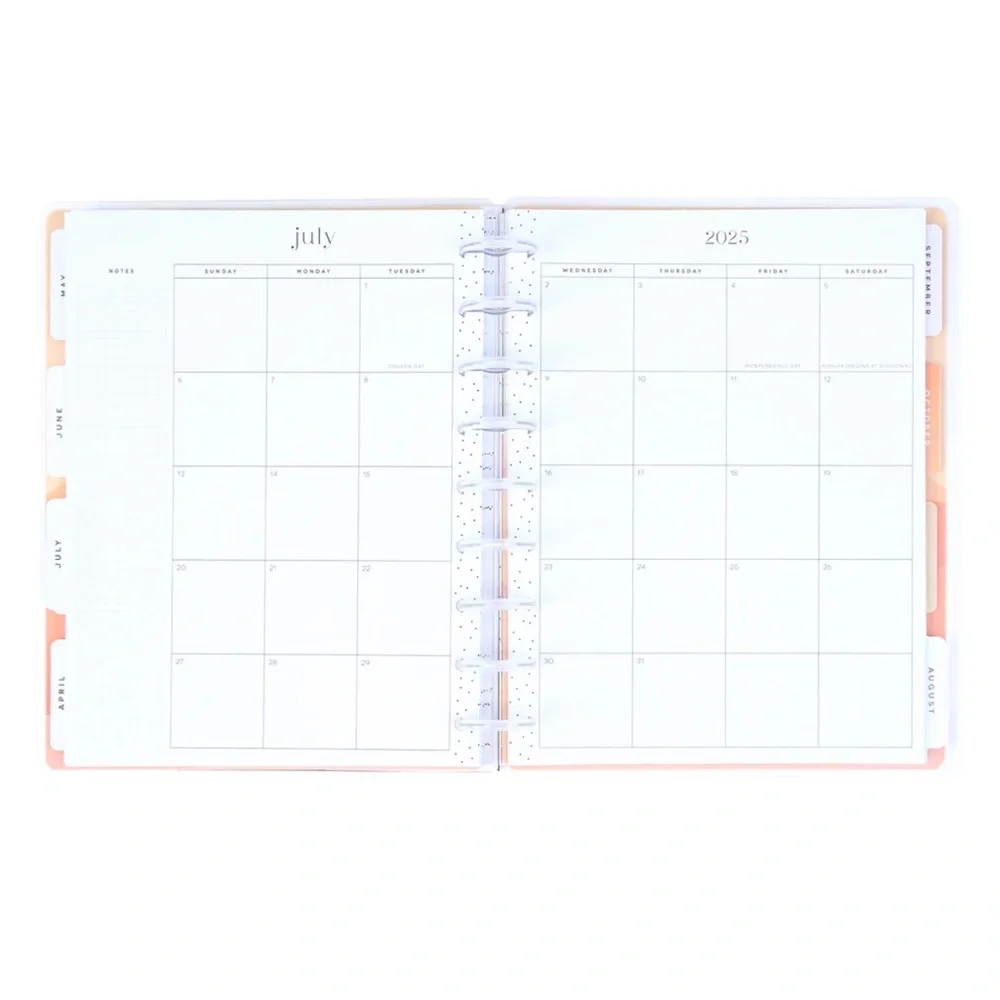 BWT The Happy Planner - 2025 Vivid Tropics Dashboard layout Planner
